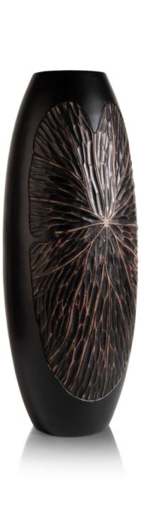 Faye vaas H75cm - Zwart