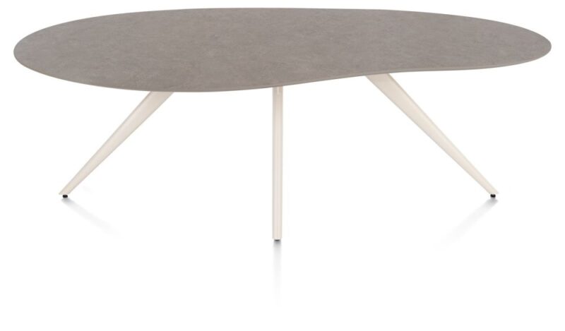 Saluti, Eetkamertafel Organisch 210 X 120 Cm. - 4-Pootjes - Crème - Lava - Afbeelding 1