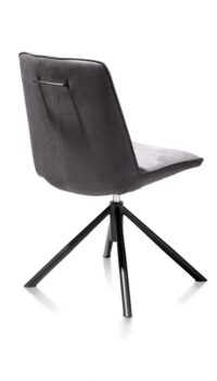 Brody, Eetkamerstoel - combi voorzijde Savannah / achterzijde Kibo - Antraciet - Afbeelding 4