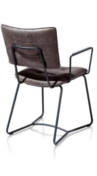 Julien, armstoel - zwart frame - Corsica - antraciet - Afbeelding 4