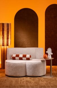 Check bolster coussin 15x50cm - Cuivre - Image 3