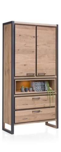 Metalo, bergkast 2-deuren + 2-laden + 1-niche (+ LED) - Afbeelding 3