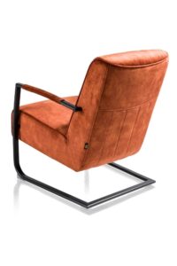 Northon, fauteuil met swing-frame metaal zwart - Afbeelding 4