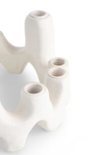 Jet kandelaar H14,5cm - Wit - Afbeelding 2