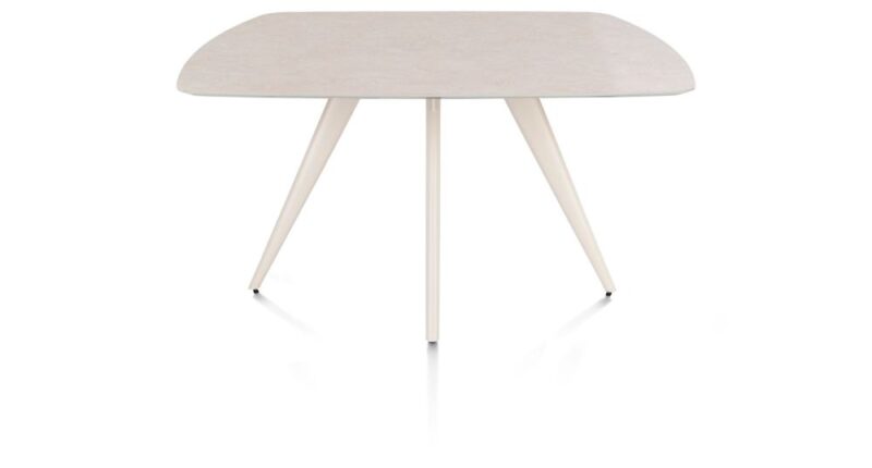 Saluti, Eetkamertafel Ovaal 150 X 105 Cm. - 4-Pootjes - Crème - Light Sand - Afbeelding 1