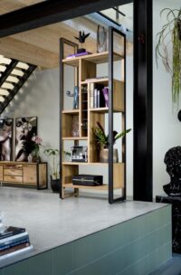 Metalo, roomdivider 75 cm - 8-niches + 6-wijnvakken - Afbeelding 4