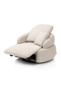 Hollywood, homecinema fauteuil pivot. xl, tissu cloudy dos r&eacute;glable, &eacute;lectriq repose, incl. batt - beige - Image 3