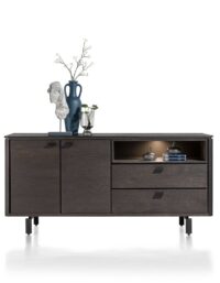 Livada, dressoir 180 cm - 2-deuren + 2-laden + 1-niche - onyx